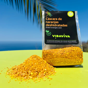 Piel de naranja deshidratada